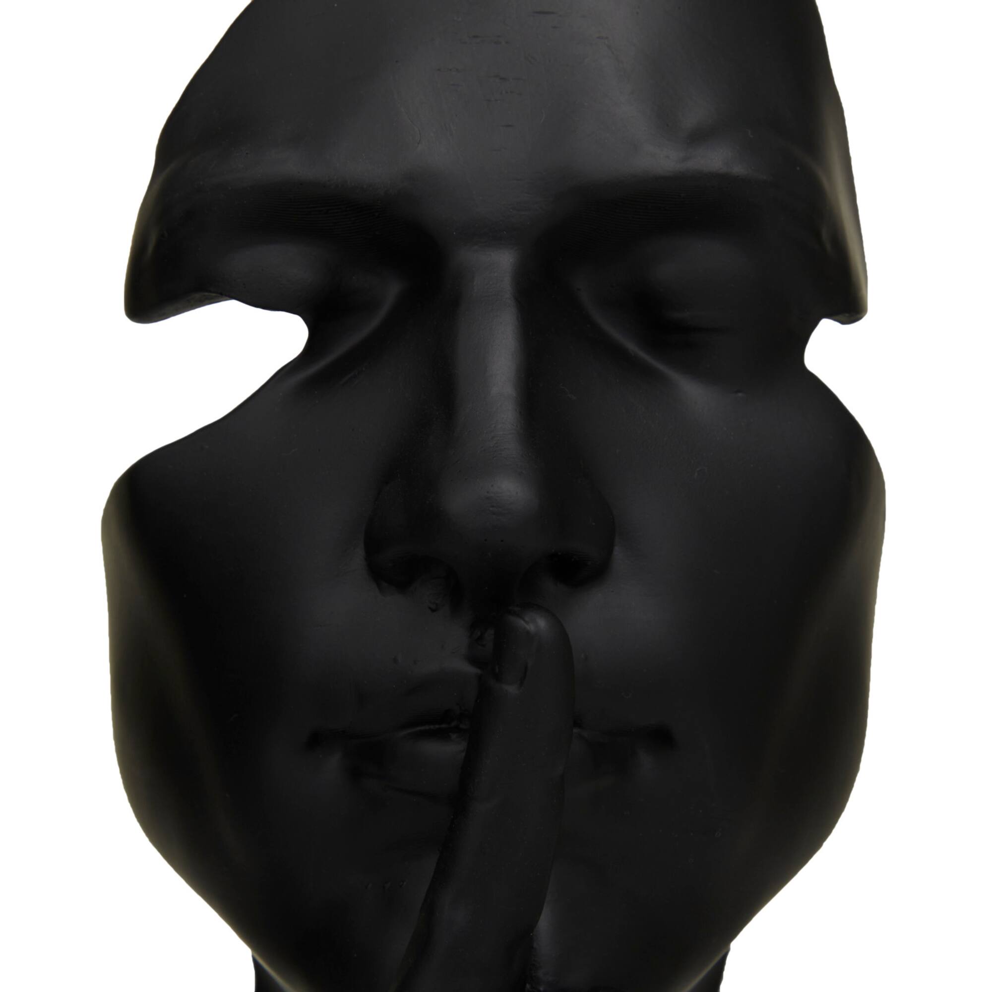 Black Polystone Face Sculpture Set